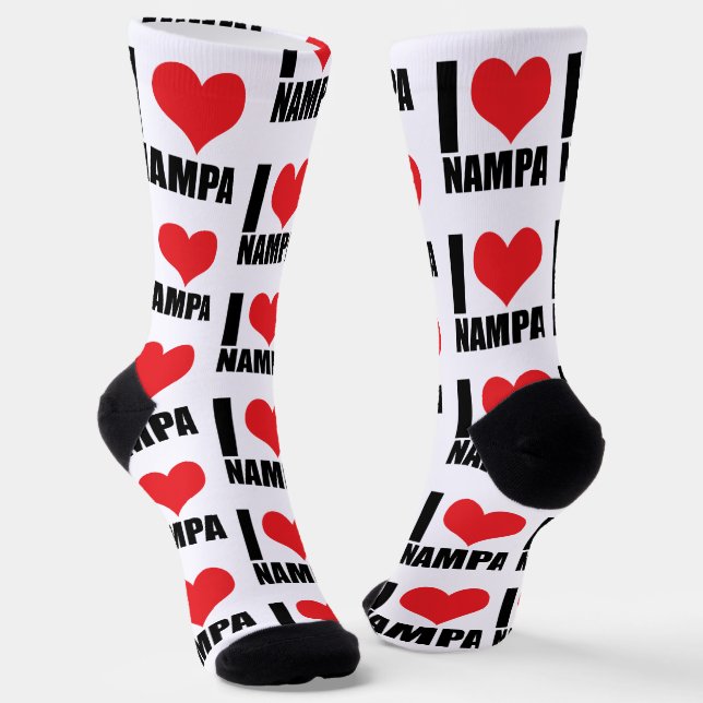 I love Nampa Socks (Angled)