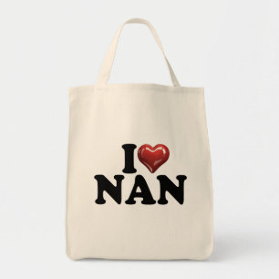 I Love Nan Heart Design For Proud Grandchildren  Tote Bag