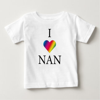I LOVE NAN RAINBOW HEART Baby T-Shirt