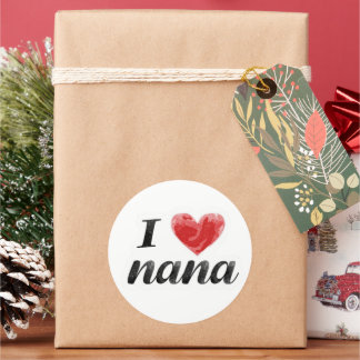 I Love Nana  Classic Round Sticker