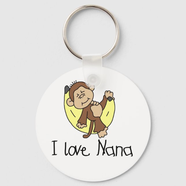 I Love Nana T-shirts and Gifts Key Ring (Front)