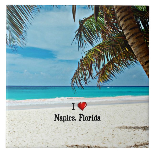 I Love Naples, Florida Ceramic Tile (Front)