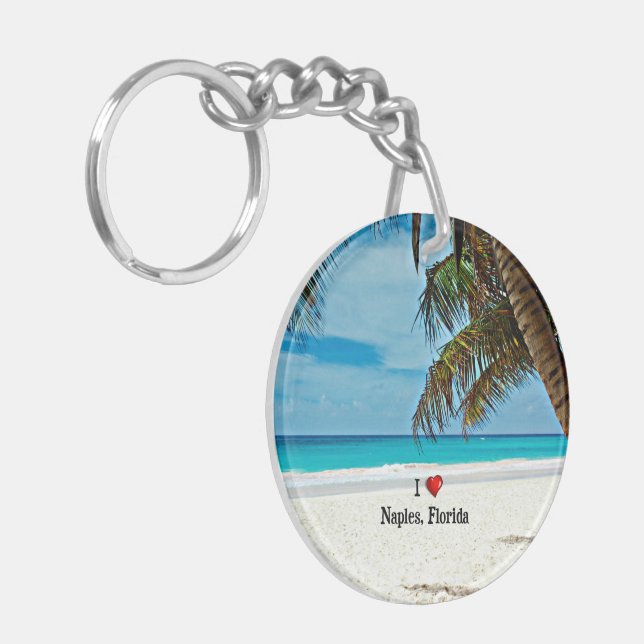 I Love Naples, Florida Key Ring (Front Left)