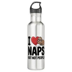 I Love Naps Cute Sloth Heart 710 Ml Water Bottle
