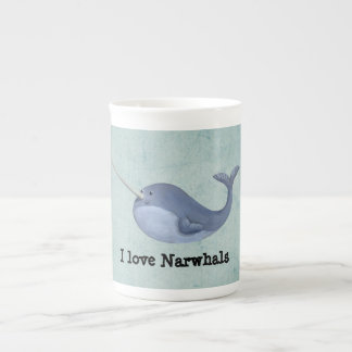 I love Narwhals Bone China Mug