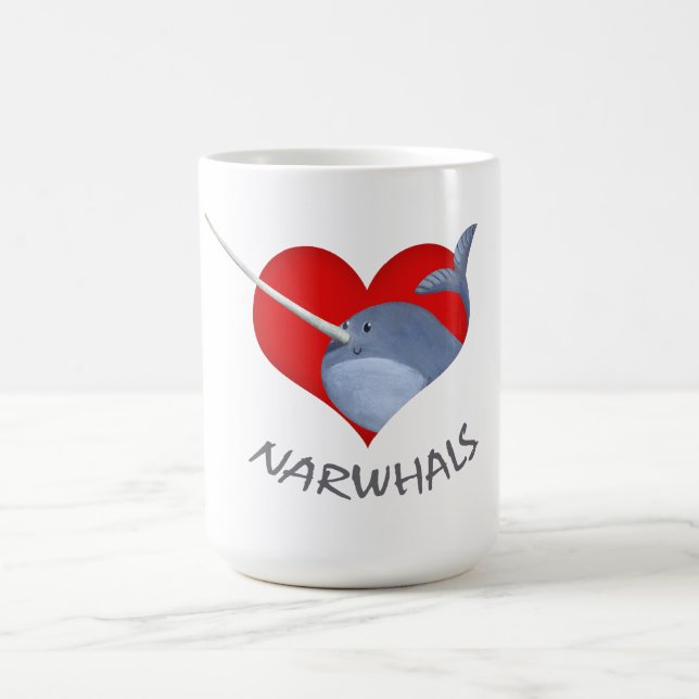 I love Narwhals Coffee Mug (Center)