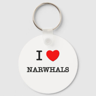 I Love NARWHALS Key Ring