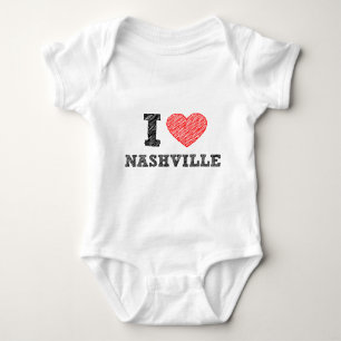 I Love Nashville Baby Bodysuit