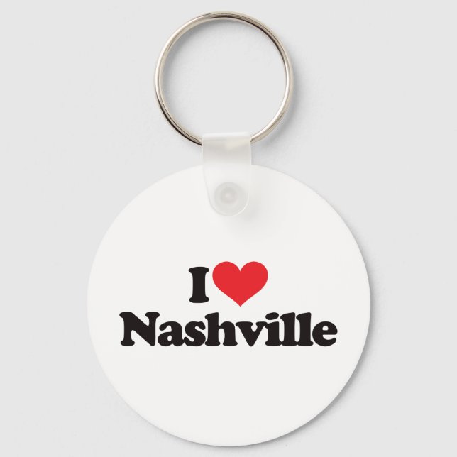 I Love Nashville Key Ring (Front)
