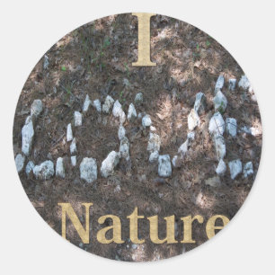 I Love Nature Apparel and Gifts Classic Round Sticker