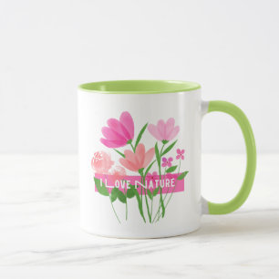 I Love Nature Modern Nature Painted Art Mug