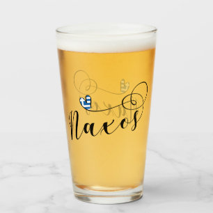I Love Naxos, Greek Flag Glass