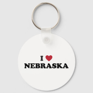 I Love Nebraska Key Ring