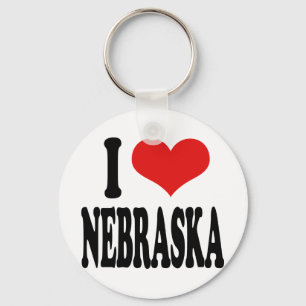 I Love Nebraska Key Ring