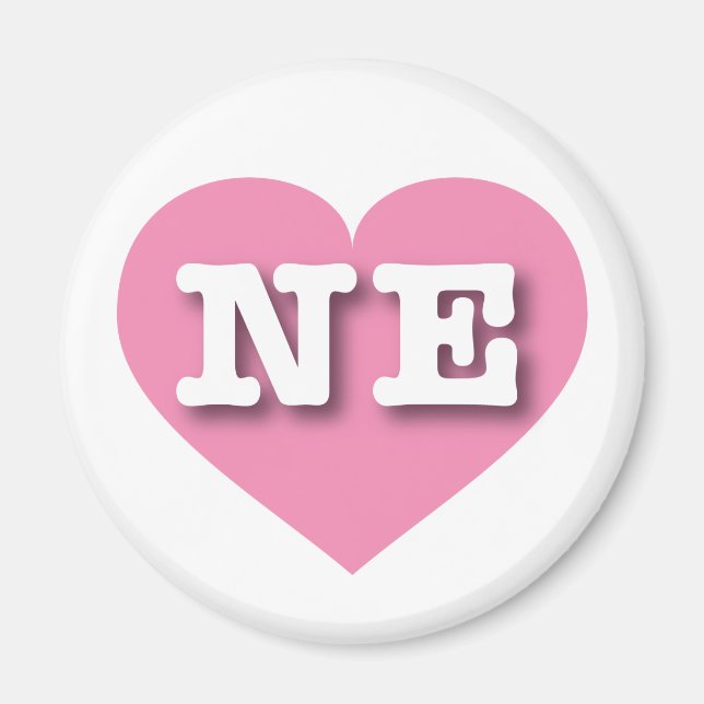 I love Nebraska - NE pink heart Magnet (Front)