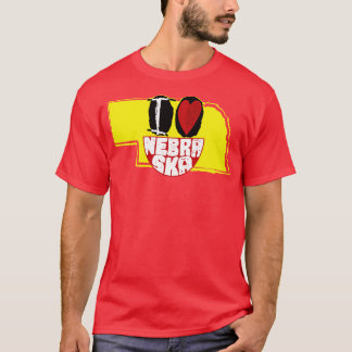 I Love Nebraska Smiling Happy Face T-Shirt