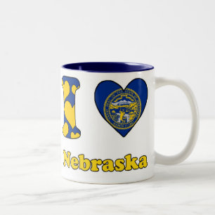 I love Nebraska Two-Tone Coffee Mug