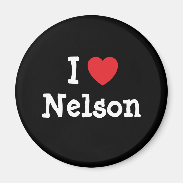 I love Nelson heart custom personalised Magnet (Front)