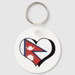 I Love Nepal Keychain