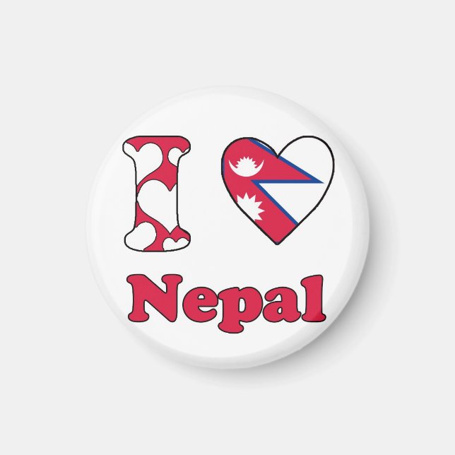 I love Nepal Magnet (Front)