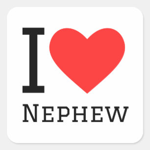 I love nephew square sticker