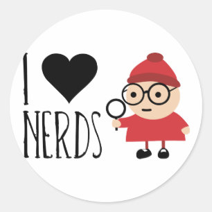 I Love Nerds Classic Round Sticker