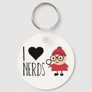 I Love Nerds Key Ring