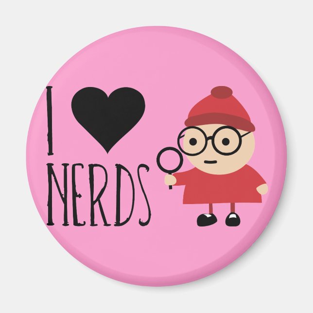 I Love Nerds Magnet (Front)
