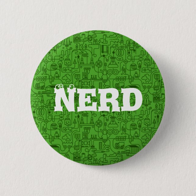 I Love Nerds Science Button (Front)