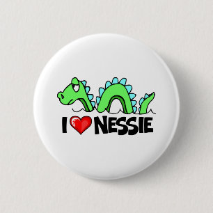 I Love Nessie 6 Cm Round Badge