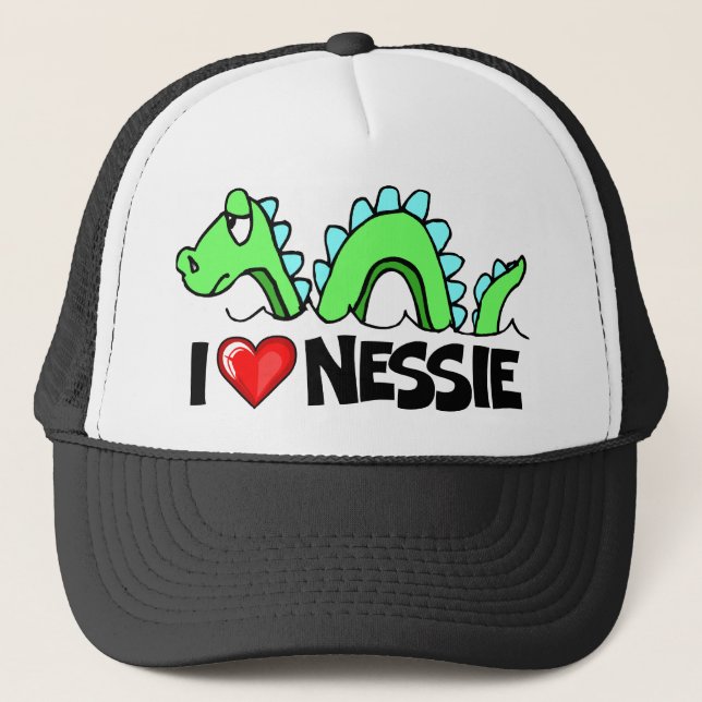 I Love Nessie Trucker Hat (Front)