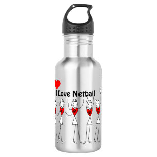 I Love Netball Positions Stick Figures 532 Ml Water Bottle