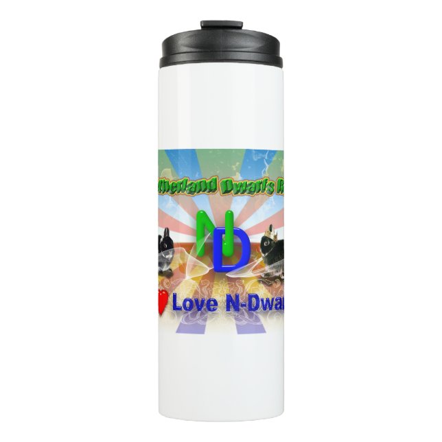 I love Netherland Dwarf Bunnies Thermal Tumbler (Front)