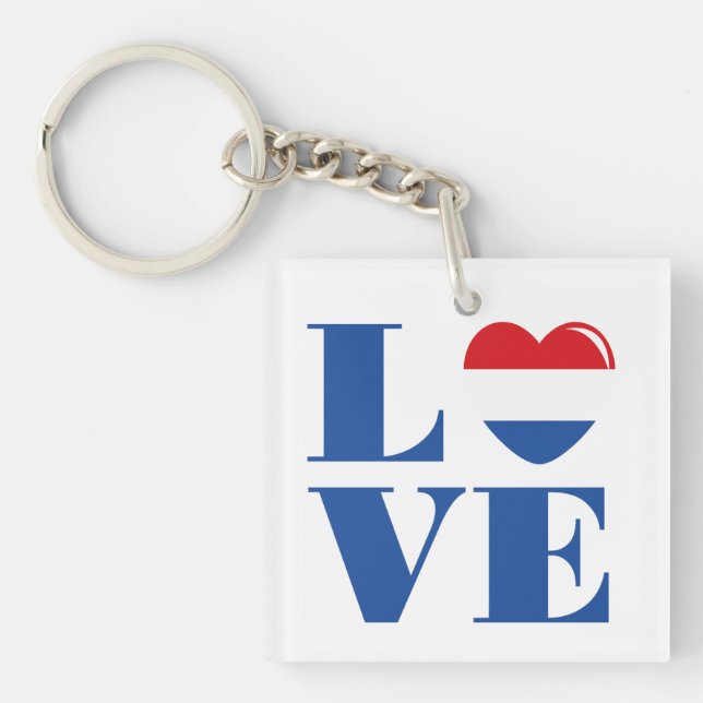 I love Netherlands Key Ring (Front)