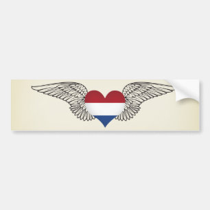 I Love Netherlands -wings Bumper Sticker