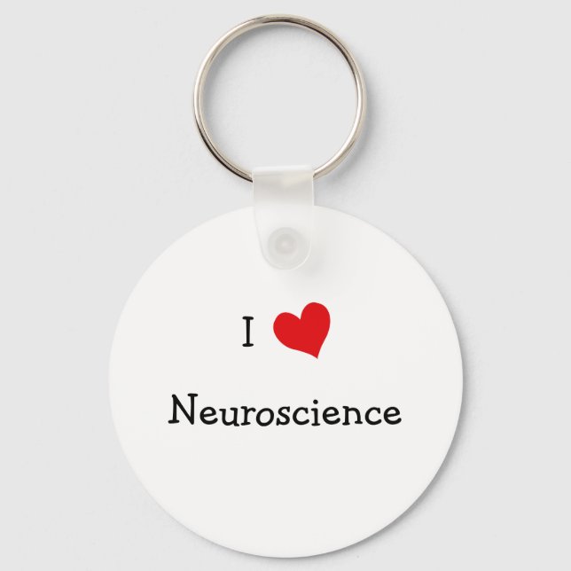 I Love Neuroscience Key Ring (Front)