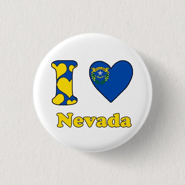 I love Nevada 3 Cm Round Badge (Front)