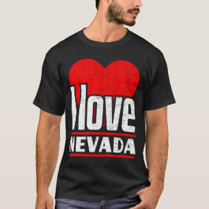 I Love Nevada Best Home State I Heart Nevada T-Shirt