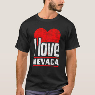 I Love Nevada Best Home State I Heart Nevada T-Shirt
