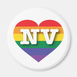 I Love Nevada Rainbow Heart Magnet