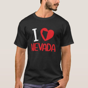 I Love Nevada USA State America Travel Nevadan Car T-Shirt