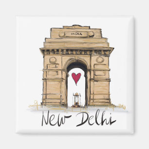 I love New Delhi Magnet