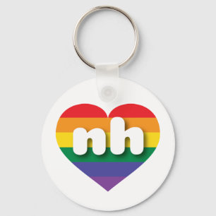 I love New Hampshire Gay Pride Key Ring