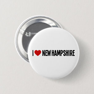 I Love New Hampshire • I Heart New Hampshire Round 6 Cm Round Badge