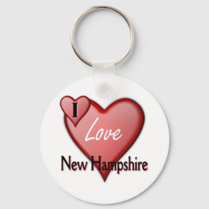 I Love New Hampshire Key Ring