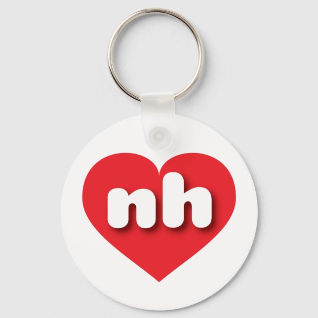 I love New Hampshire - nh red heart Key Ring (Front)