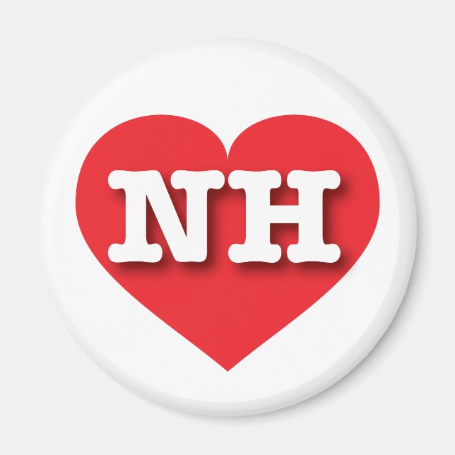 I love New Hampshire - NH red heart Magnet (Front)
