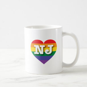 I Love New Jersey Rainbow Heart Coffee Mug