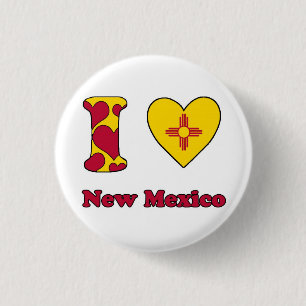 I love New Mexico 3 Cm Round Badge
