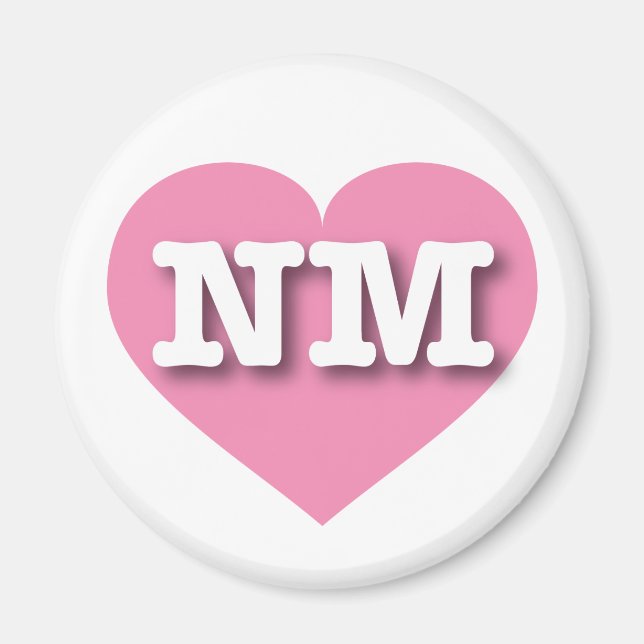 I love New Mexico - NM pink heart Magnet (Front)